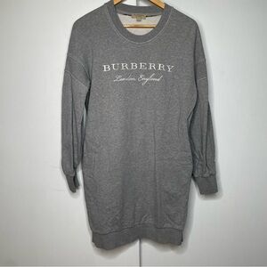Burberry Gray Crewneck Sweater Classic Style